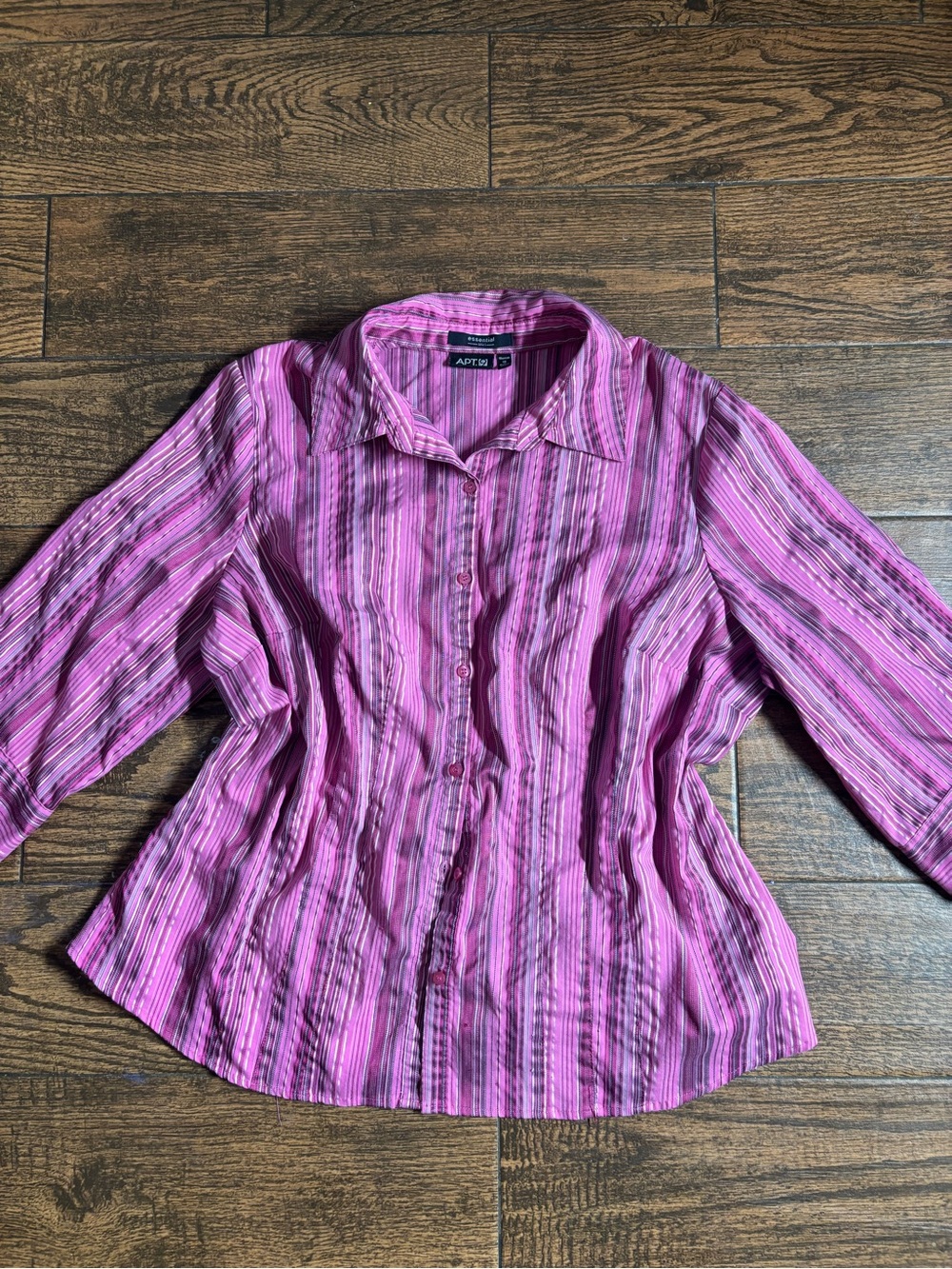 Apt. 9 Pink Multi-Stripe Button Down Shirt
